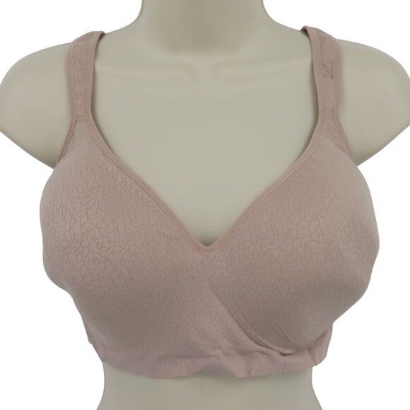 Secret Treasures 38DDD Pink Beige Perforated Light Padding Wireless Bra Bralette - Picture 1 of 14